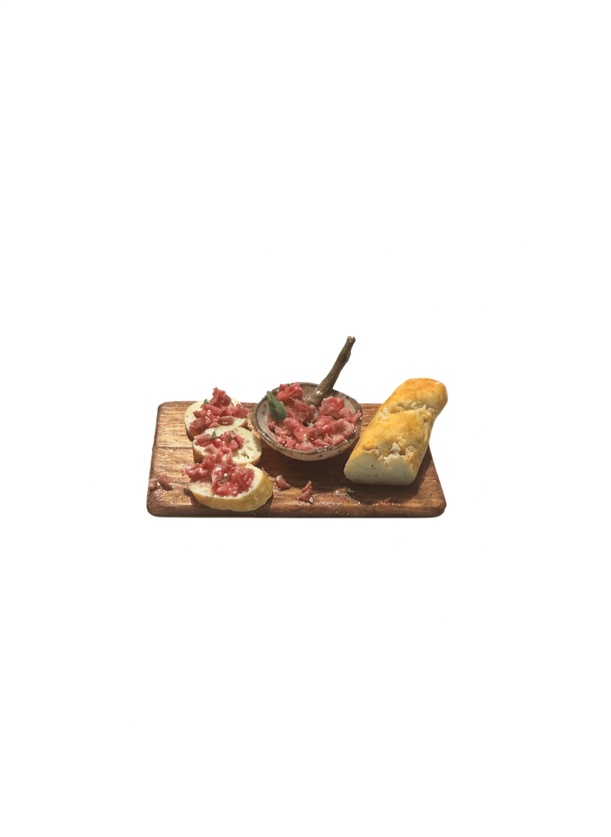 For the love of Bruschetta -  Miniature Bruschetta · Handmade Polymer Clay Dollhouse Set